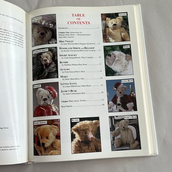 NWT American Teddy Bear Artists Pattern Hardcover BOOK 1998 Linda Mullins - Picture 6 of 17